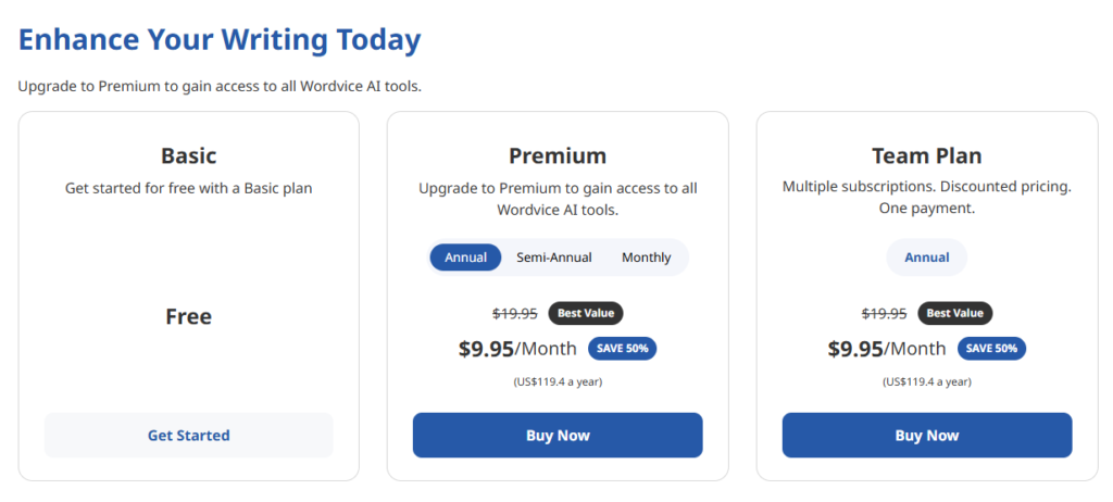 wordvice-ai-pricing