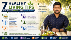 Read more about the article 7 Healthy Living Tips for Better Energy and Well-Being